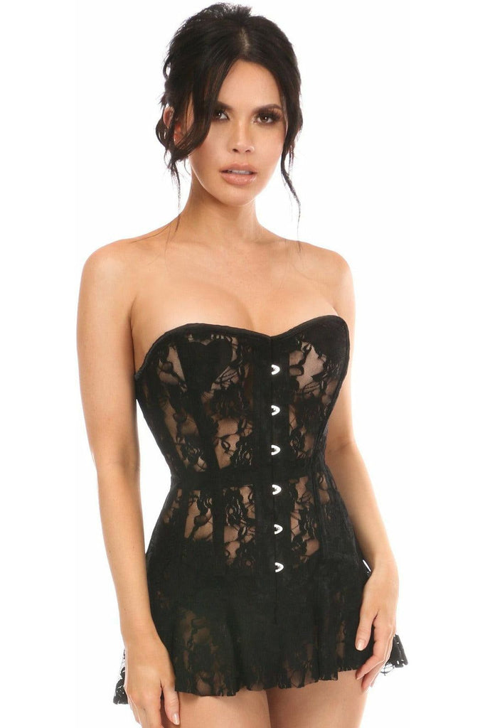 Daisy Corsets Lavish Black Sheer Lace ...